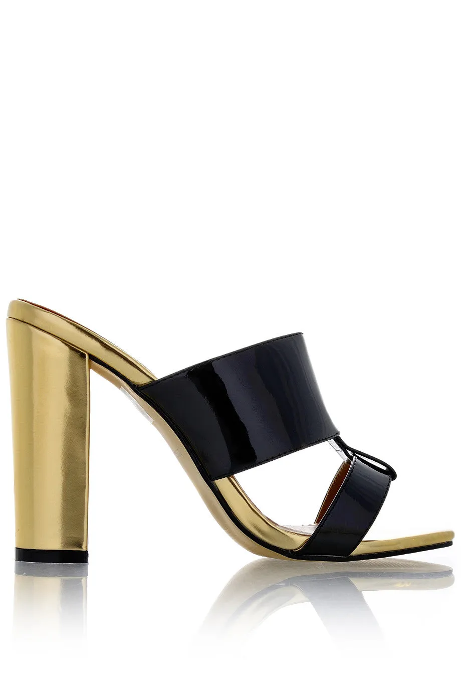 AMY Black Gold Mules