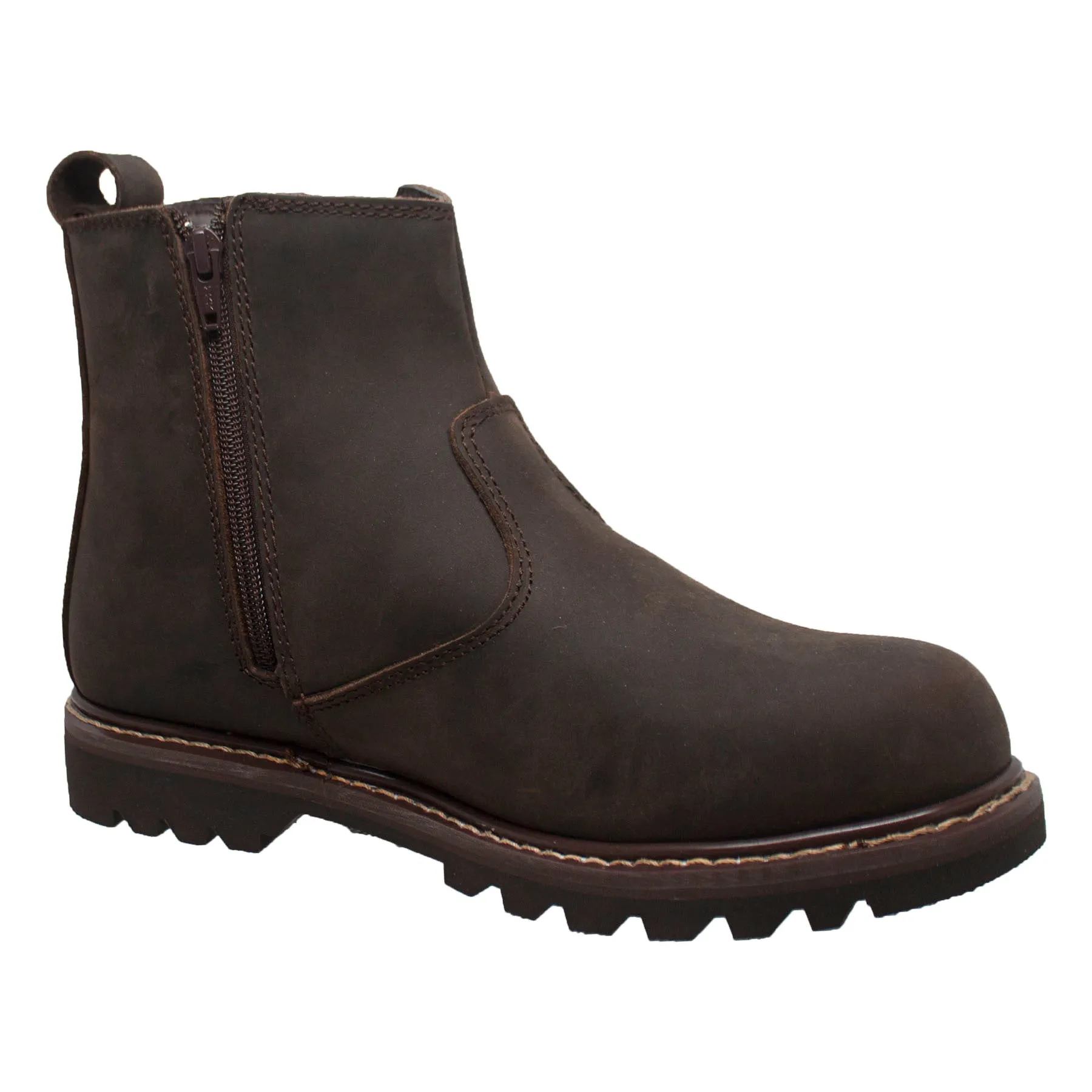 Aussie: Men's 6" Chelsea Pull on Work Boot - Brown 9843