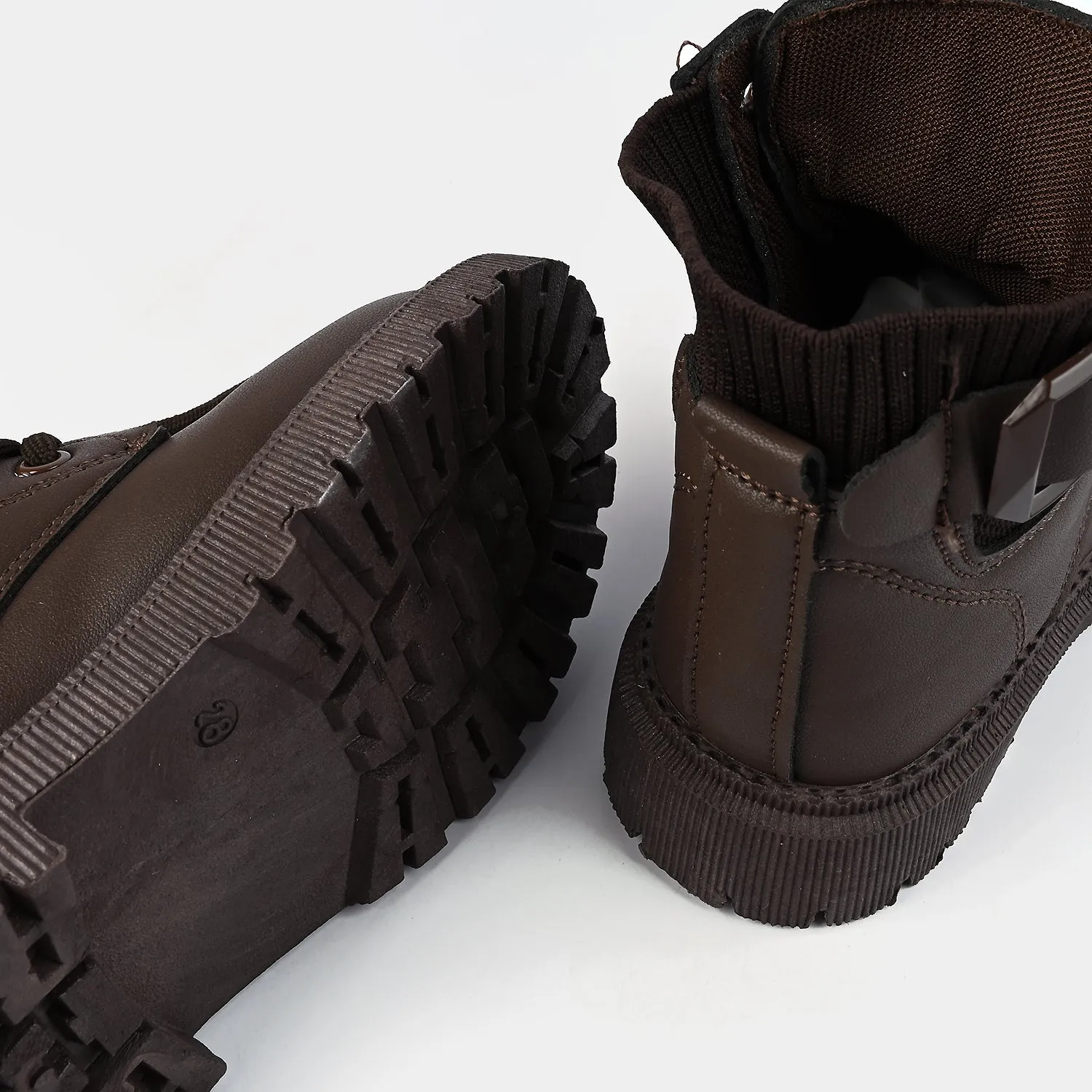 Sure! Here’s an optimized title for the e-commerce product:

Stylish Boys Coffee Brown Boots - Durable, Comfortable, and Perfect for Adventures (Model WS-002)