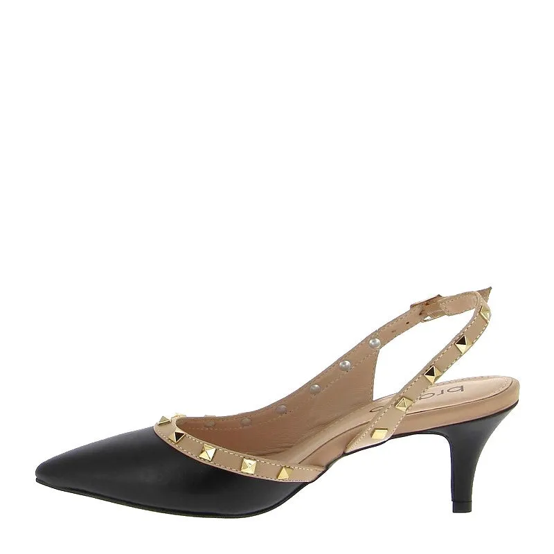 Brazilio 1300589 Black Slingback Heel