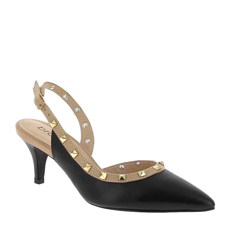 Brazilio 1300589 Black Slingback Heel