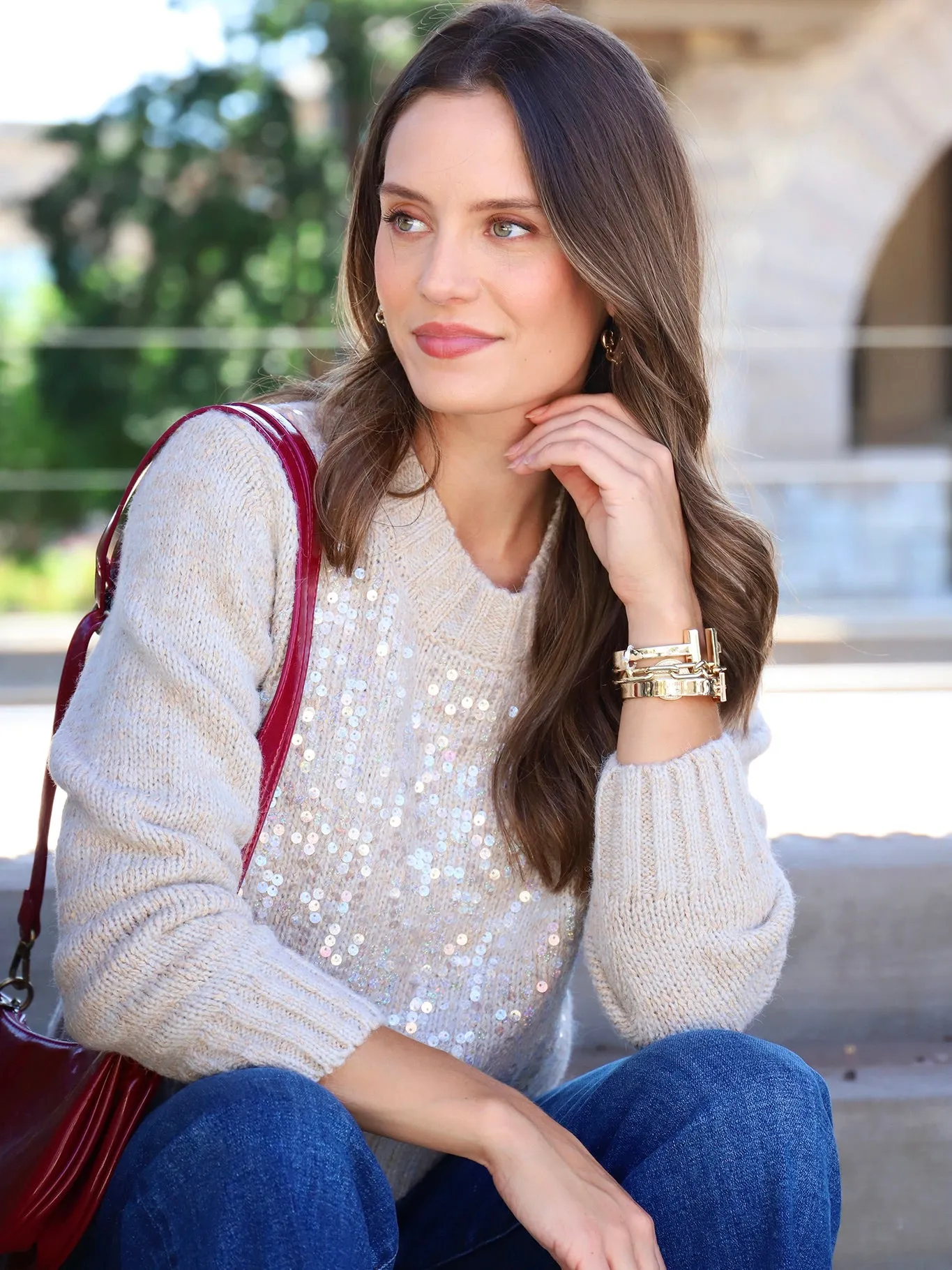 Cheri Sequined Sweater