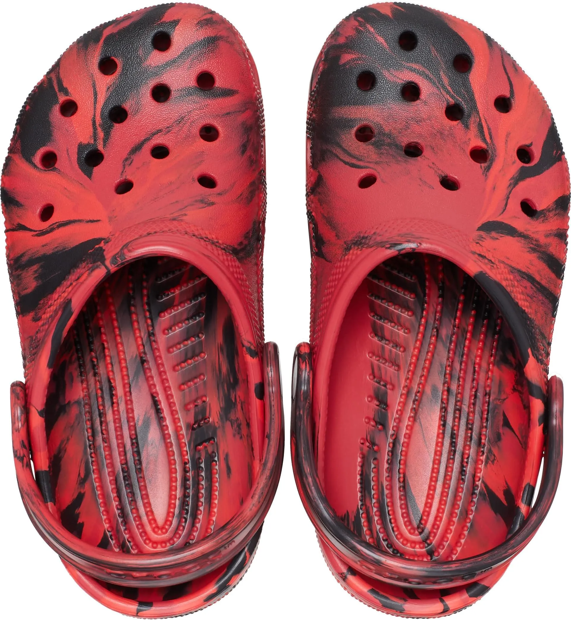 Classic Marbled Tie-Dye Clog Crocs, Pepper/Black