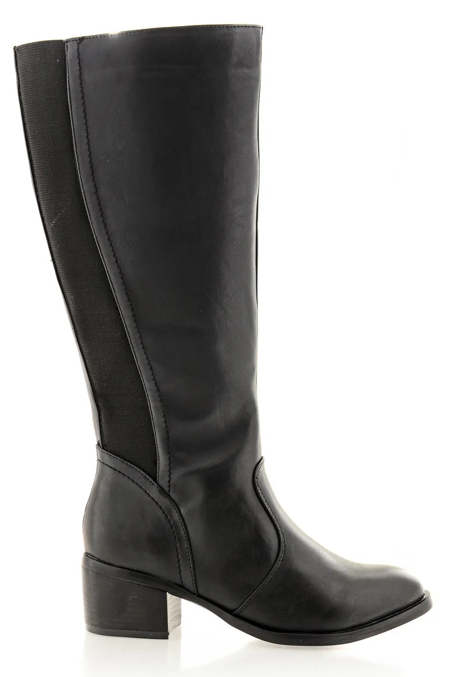 DELANIE Black Riding Boots