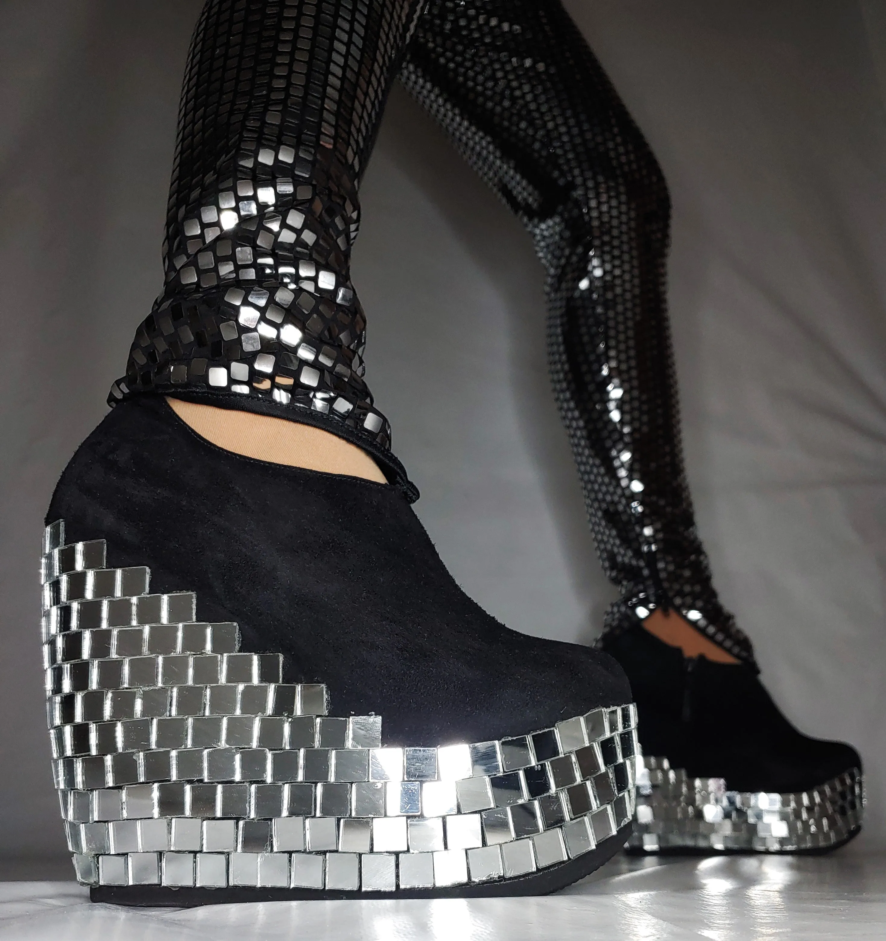 Disco MIRROR BALL Platform Shoes