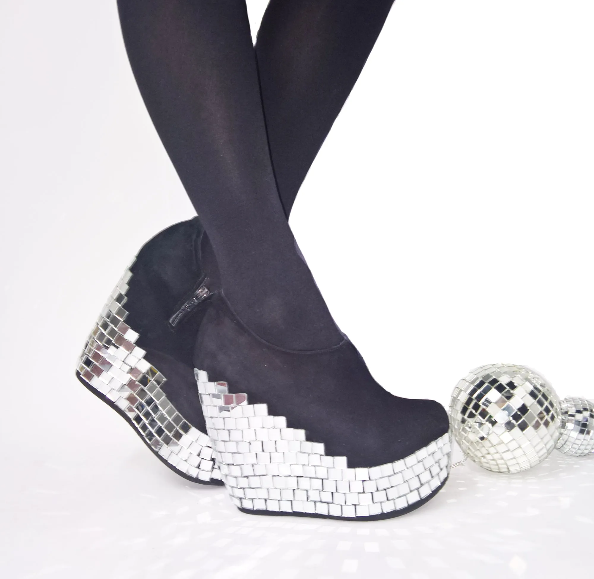 Disco MIRROR BALL Platform Shoes