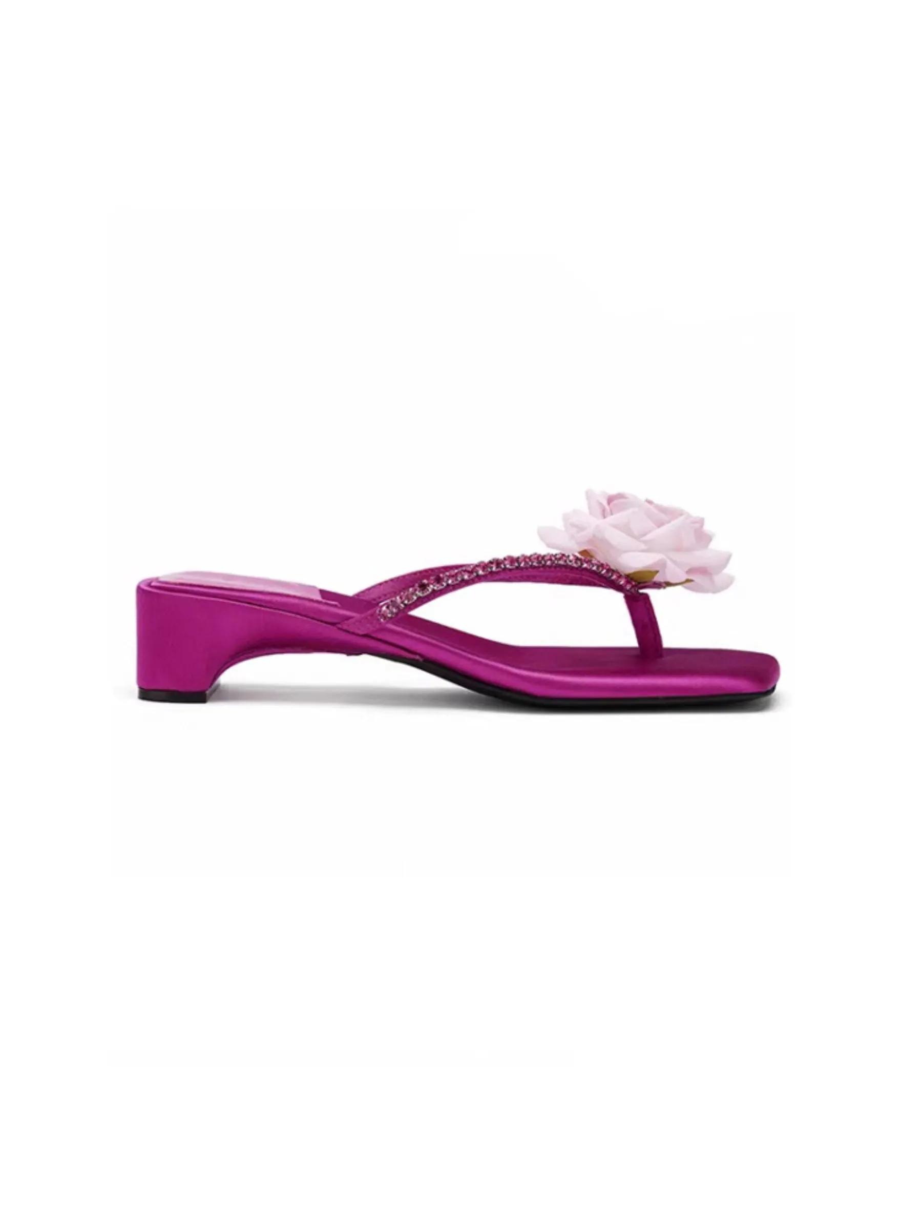 Dixie Floral Sandals in Hot Pink