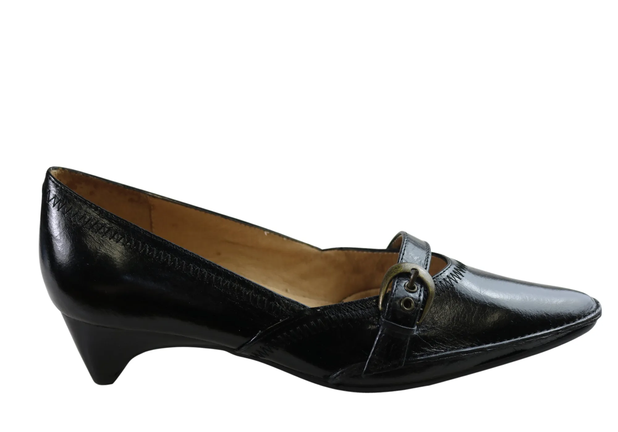 Donna Velenta Tamsin Womens Leather Low Heel Shoes