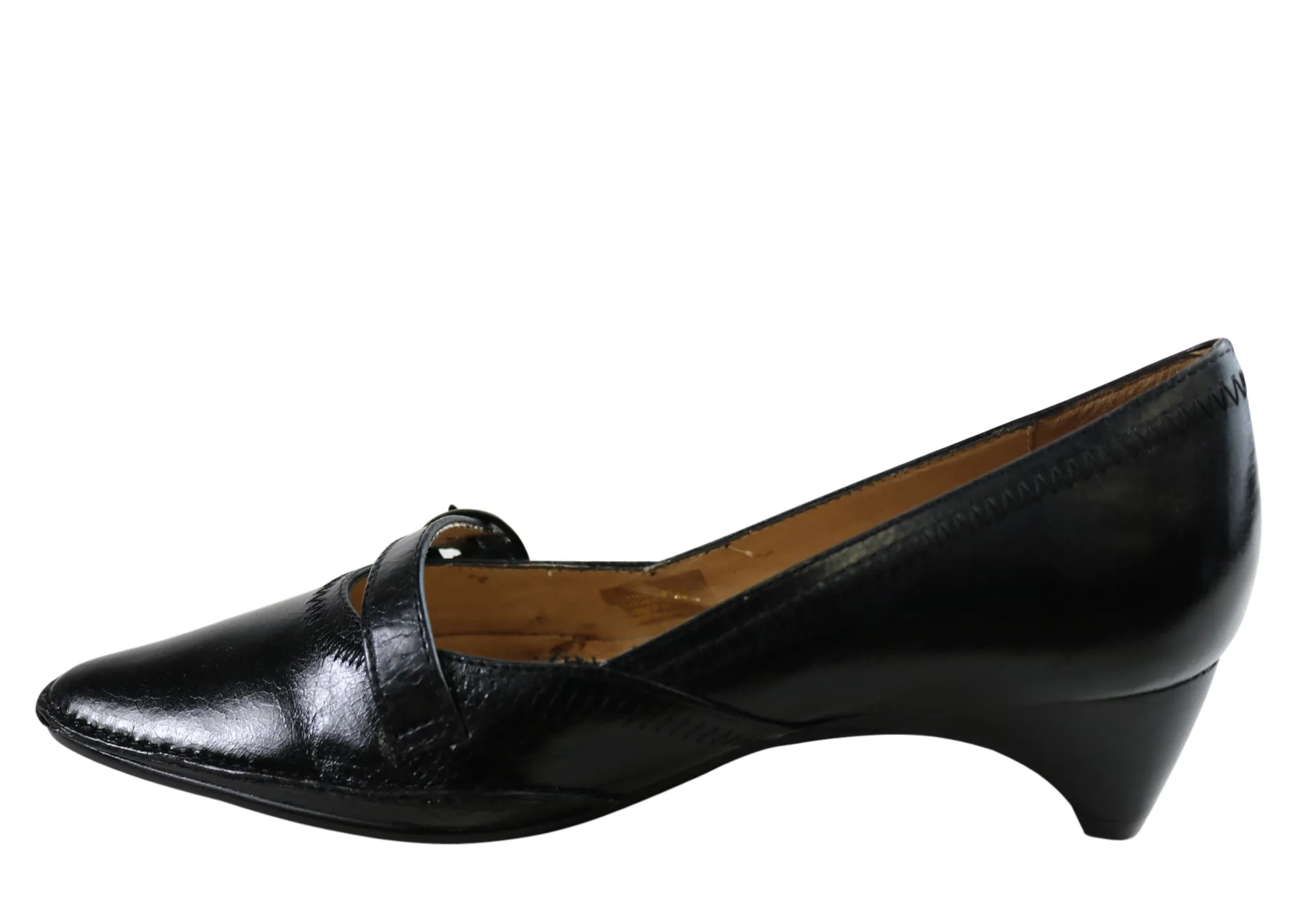 Donna Velenta Tamsin Womens Leather Low Heel Shoes