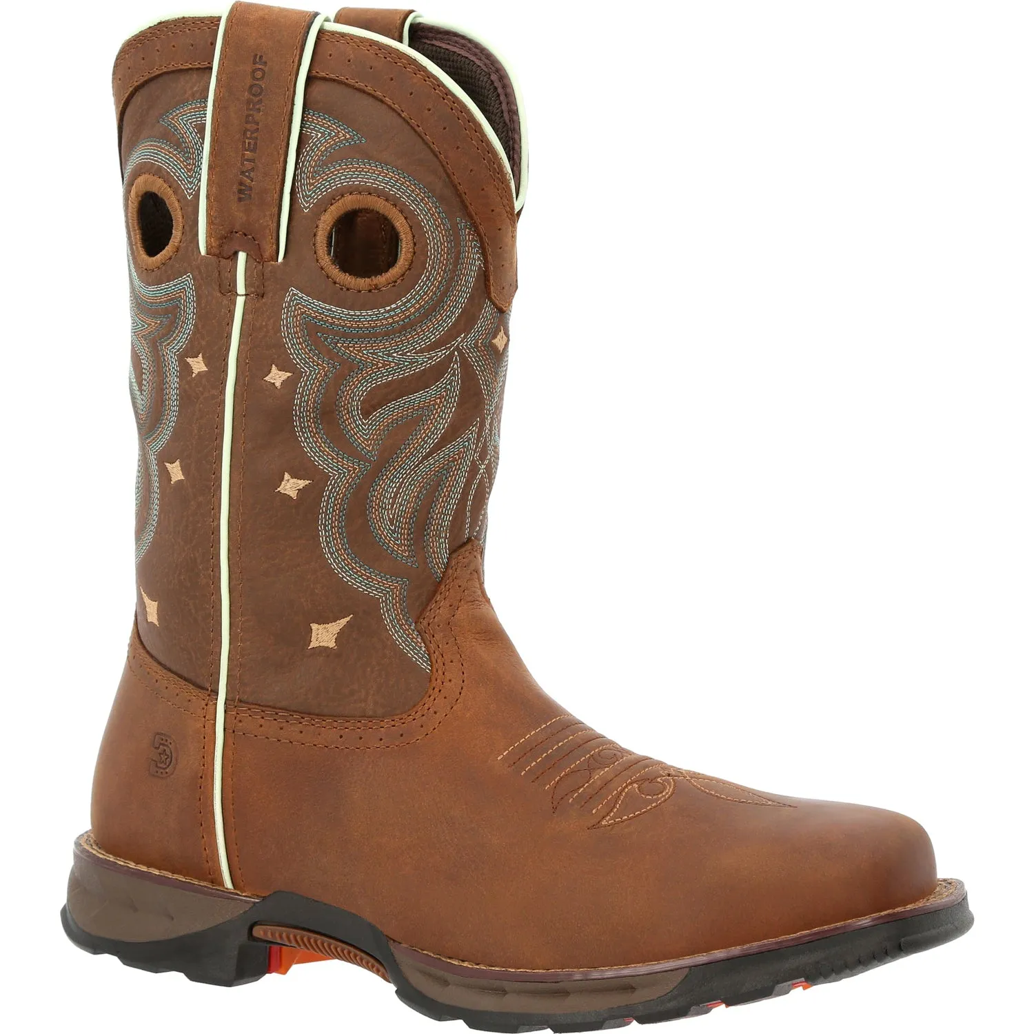 Durango Womens Maverick ST WP Rugged Tan Leather Work Boots