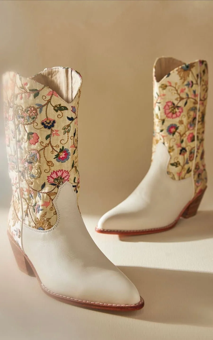 EMBROIDERED WESTERN BOOTS X BHLDN ANTHROPOLOGIE