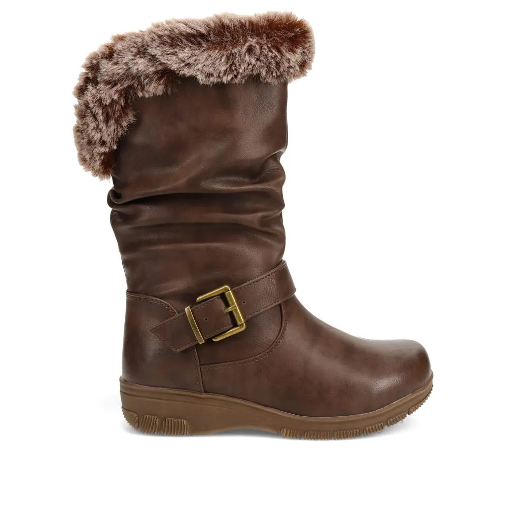 Faux Fur Cuff Long Boots - AURRORA / 326 600