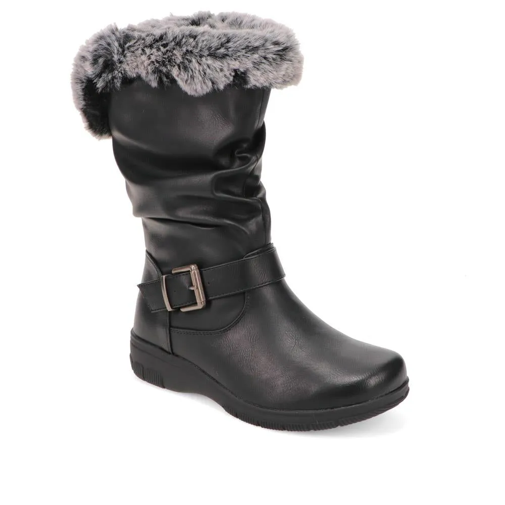 Faux Fur Cuff Long Boots - AURRORA / 326 600