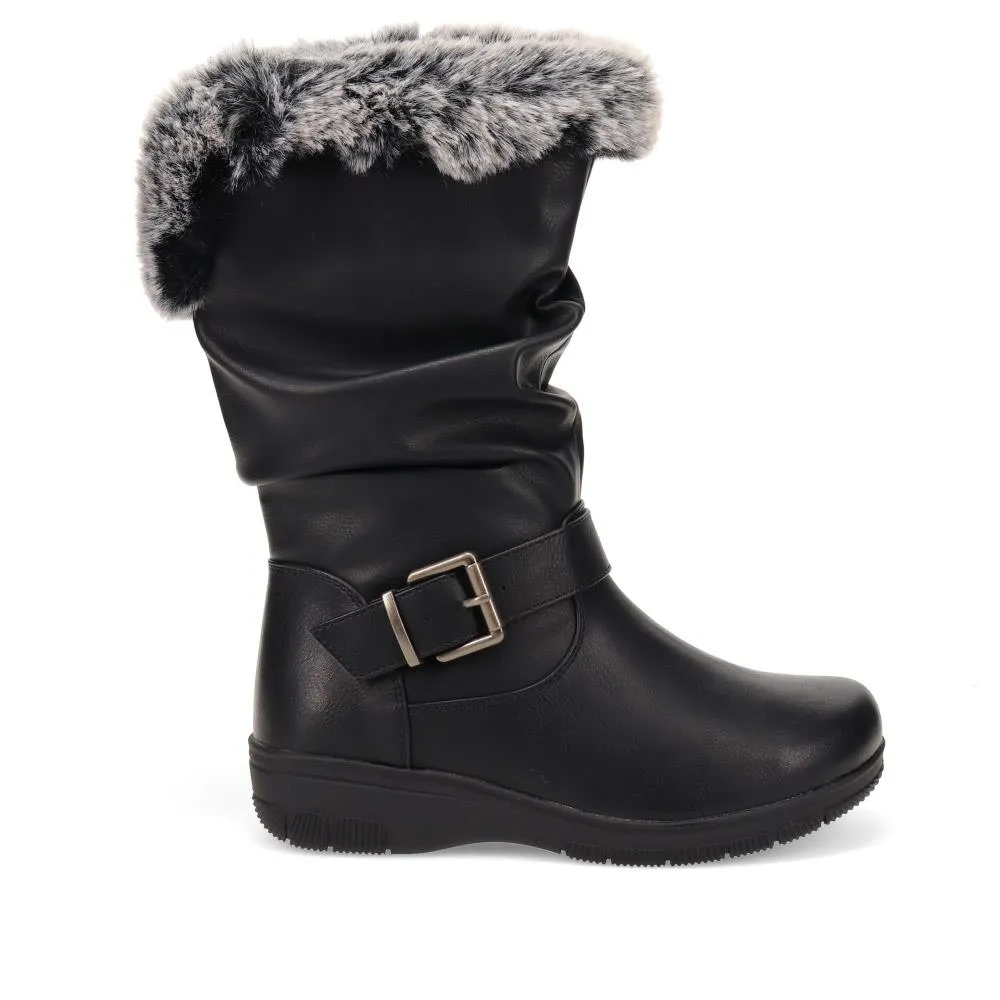 Faux Fur Cuff Long Boots - AURRORA / 326 600