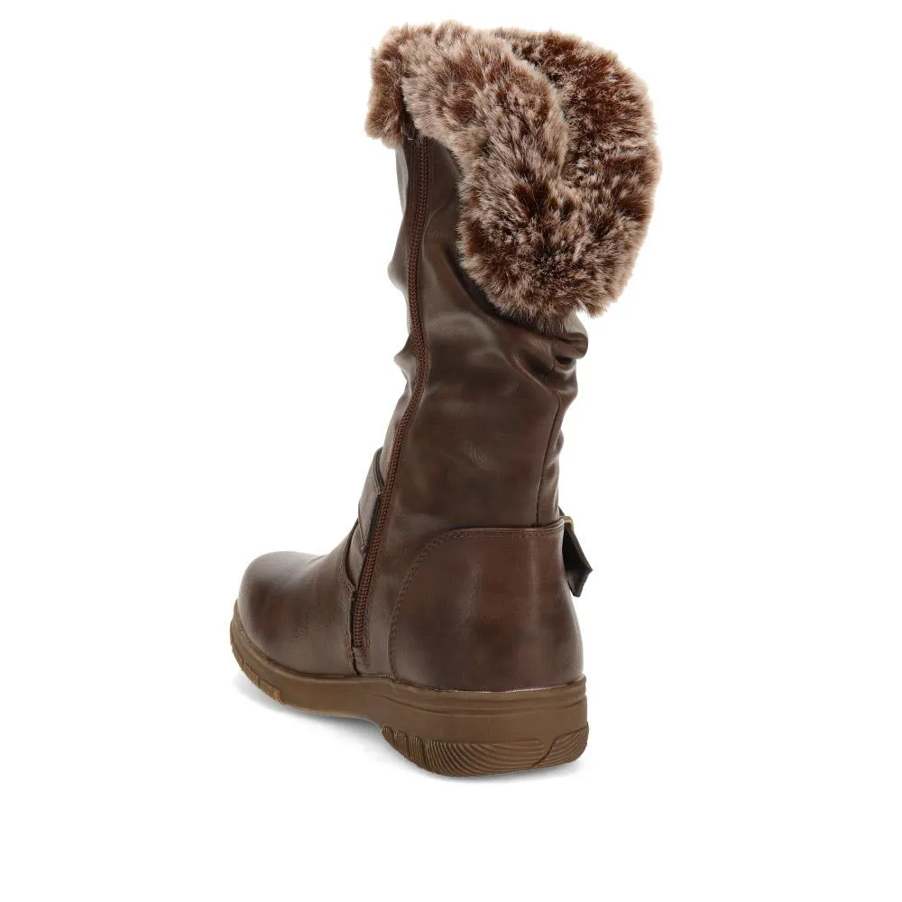 Faux Fur Cuff Long Boots - AURRORA / 326 600