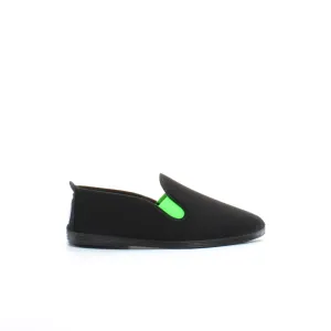 Flossy Menorca Kids Black Plimsolls