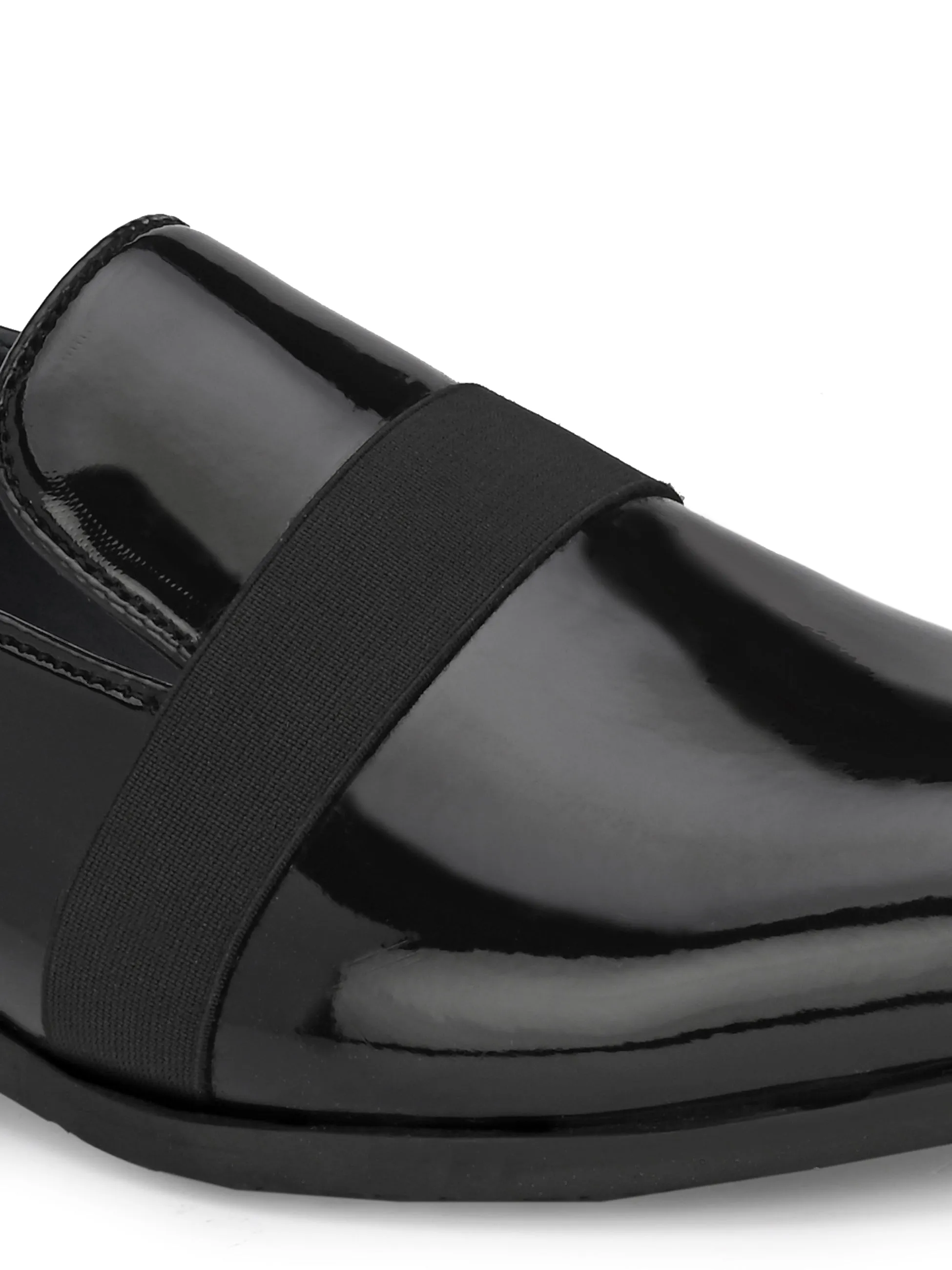 Hendrix Black Patent Slip-Ons