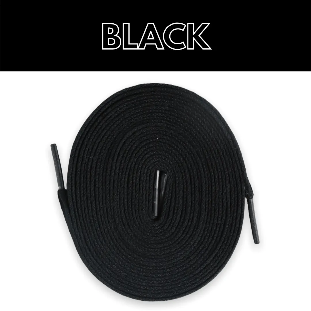 Jordan 1 Laces Basics Flat Thin - Black Laces