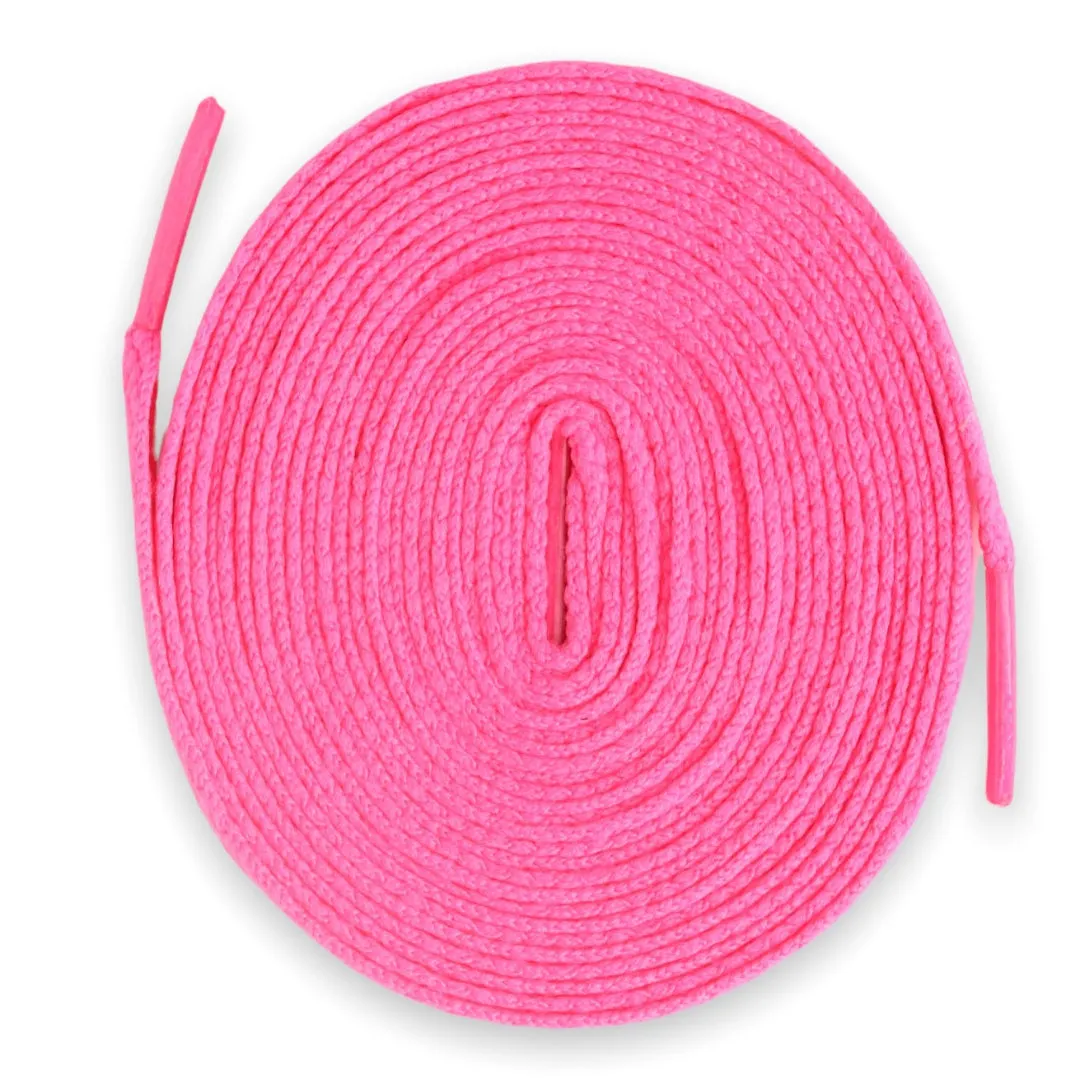 Jordan 1 Laces Basics Flat Thin - Flash Pink Laces