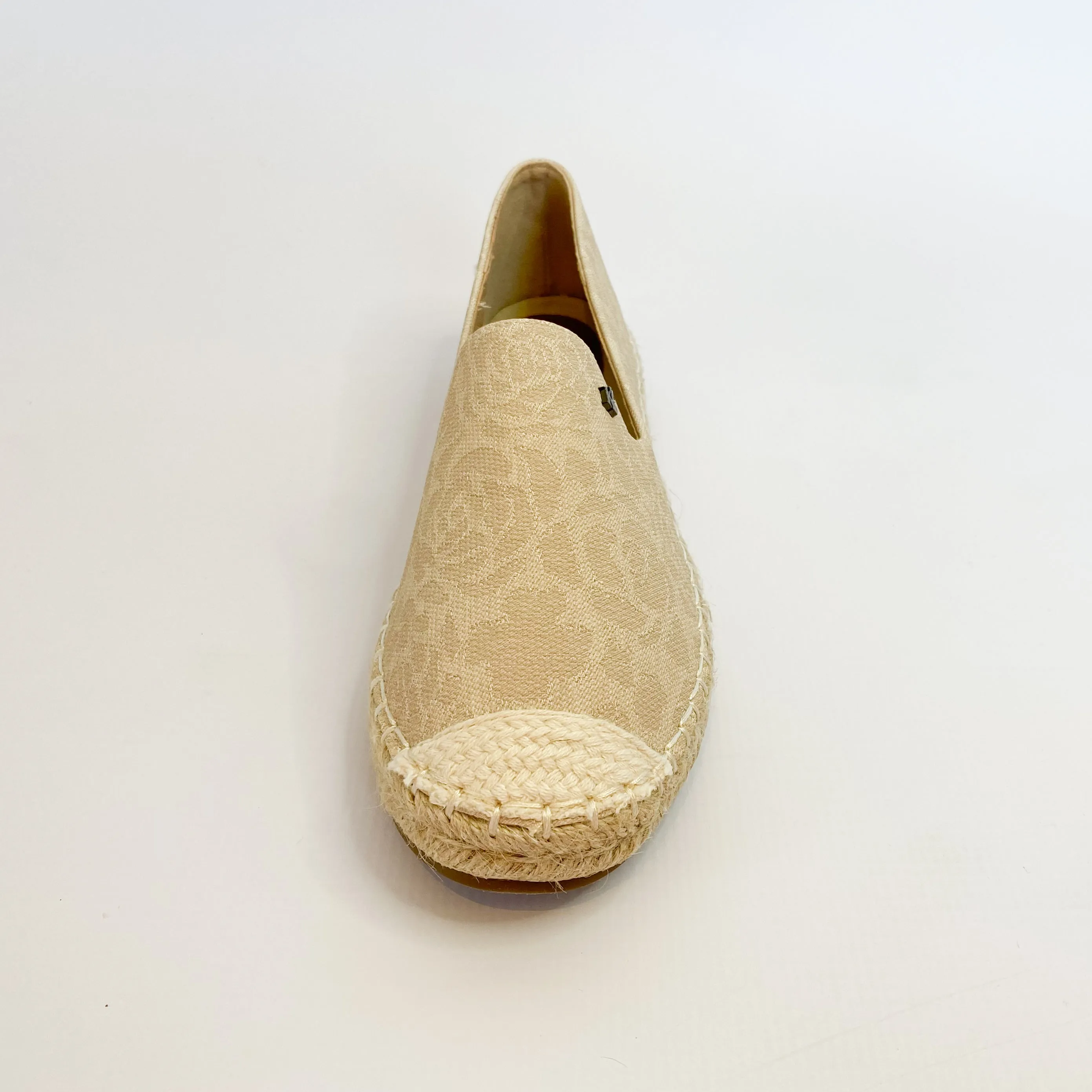 KG beige canvas slip on espadrille