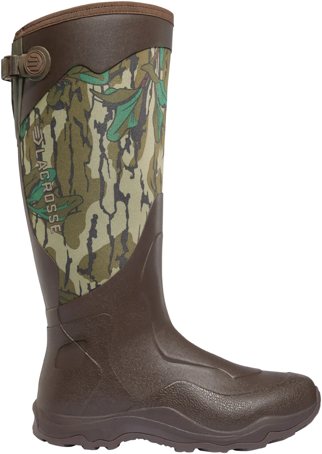 Lacrosse Mens Alpha Agility Mossy Oak Green Leaf Rubber Work Boots