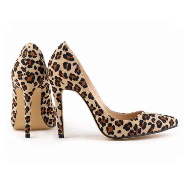 Leopard Print Pumps Sexy High Heels Shoes