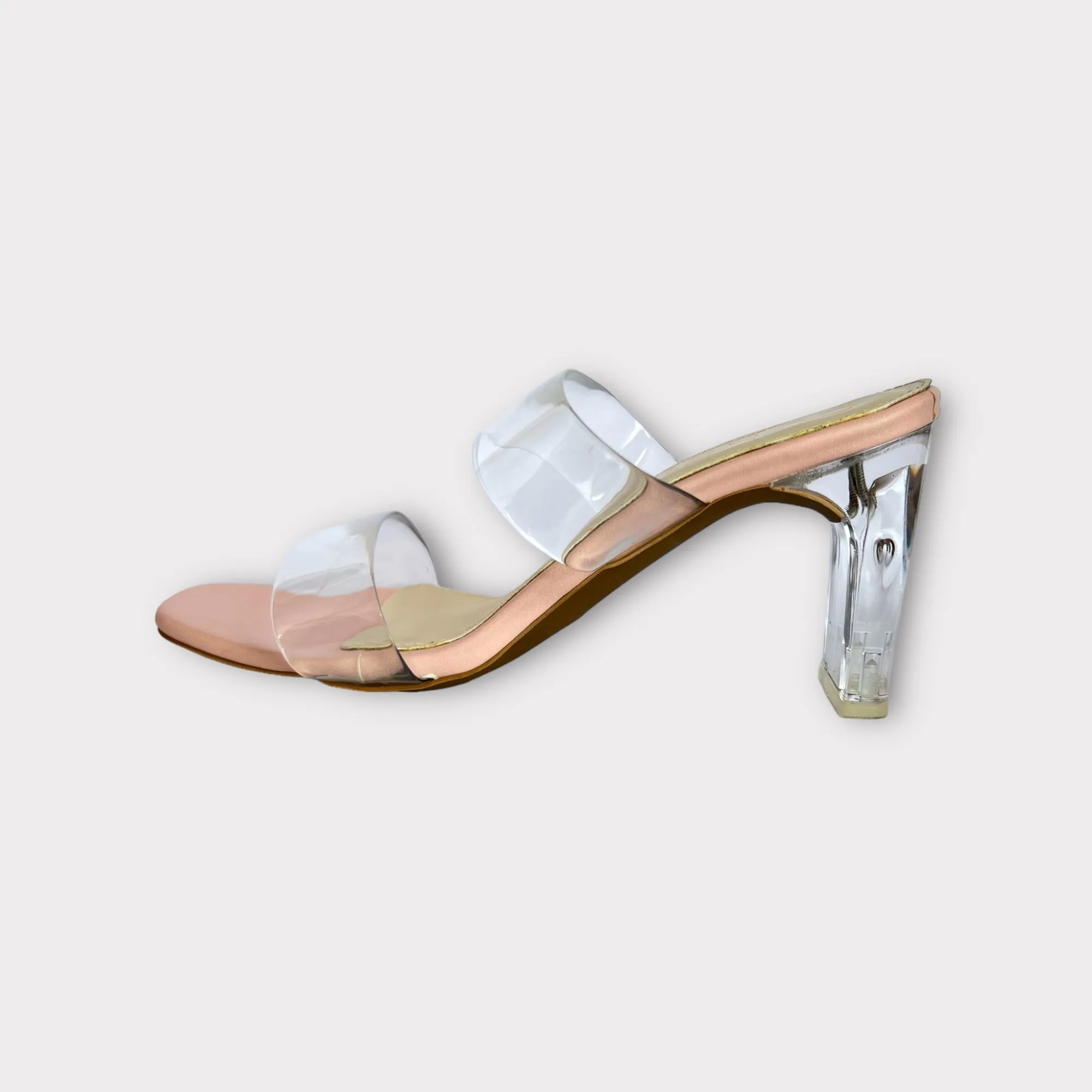 Light Pink Clear Straps and Transparent Heels X DC Mumbai