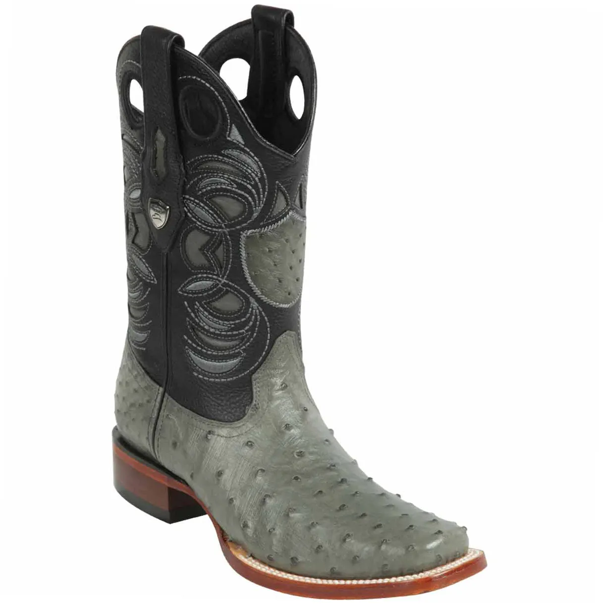 Mens Rodeo Ostrich Square Toe Boots