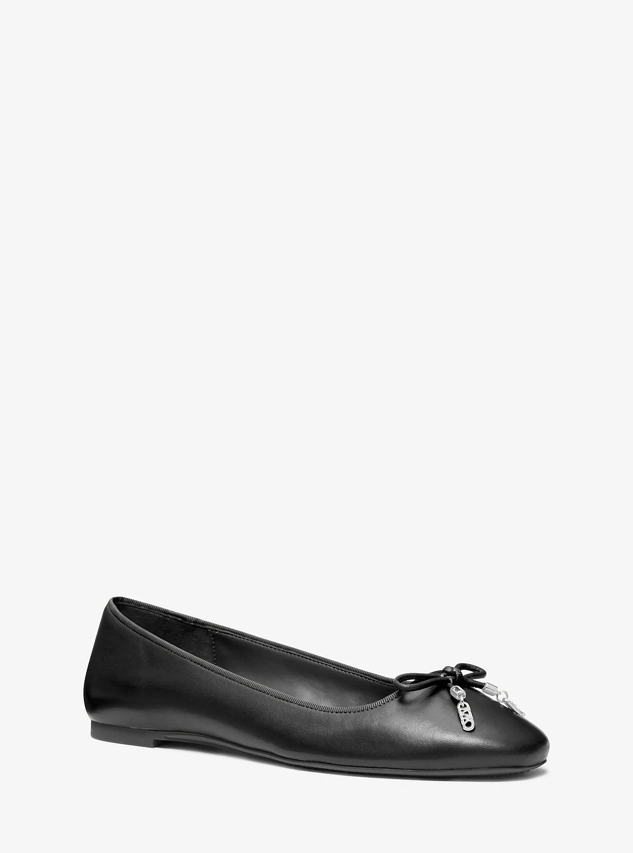 Michael Kors Leather Nori Ballet Shoes, Black