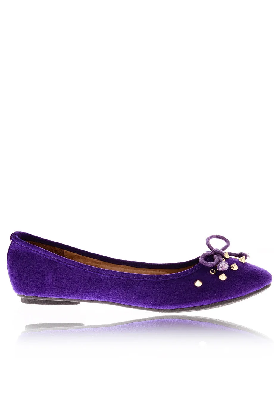 NADINE Indigo Suede Ballerinas