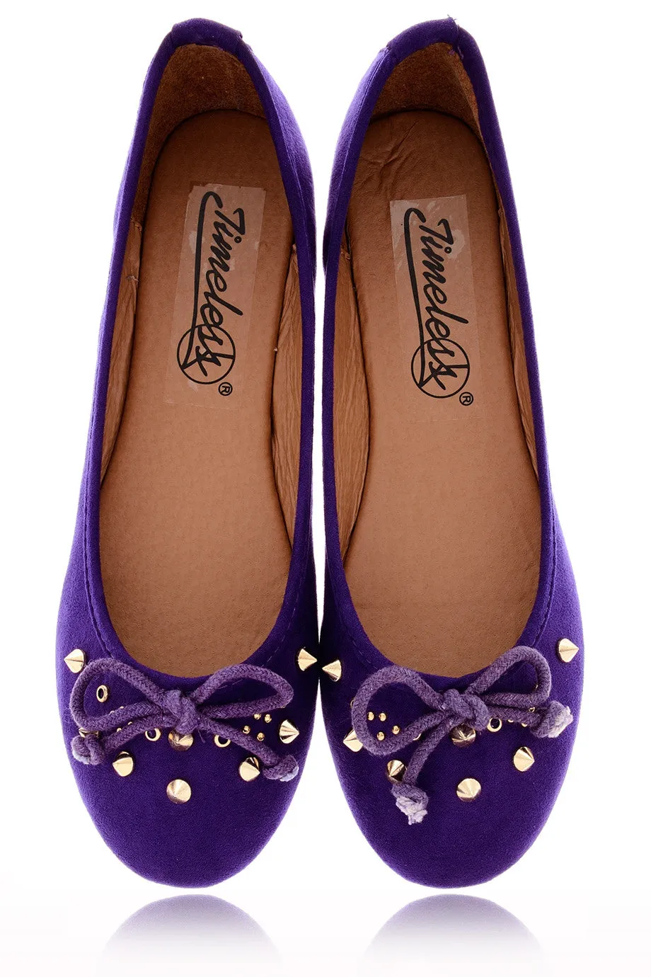 NADINE Indigo Suede Ballerinas