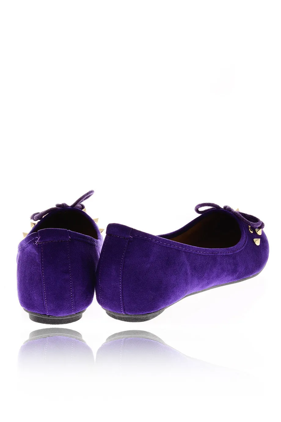 NADINE Indigo Suede Ballerinas