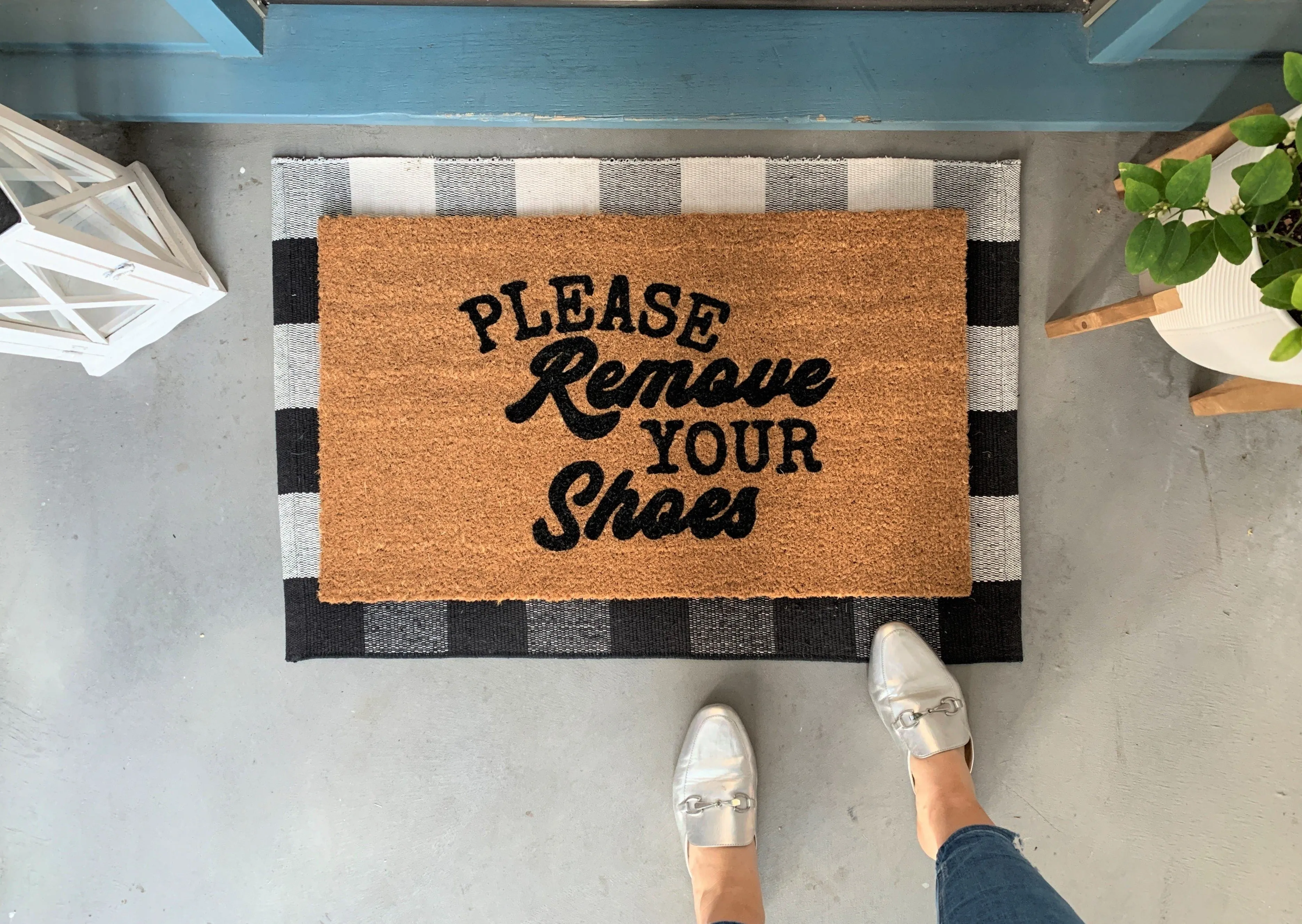 Please Remove Your Shoes Funny Doormat