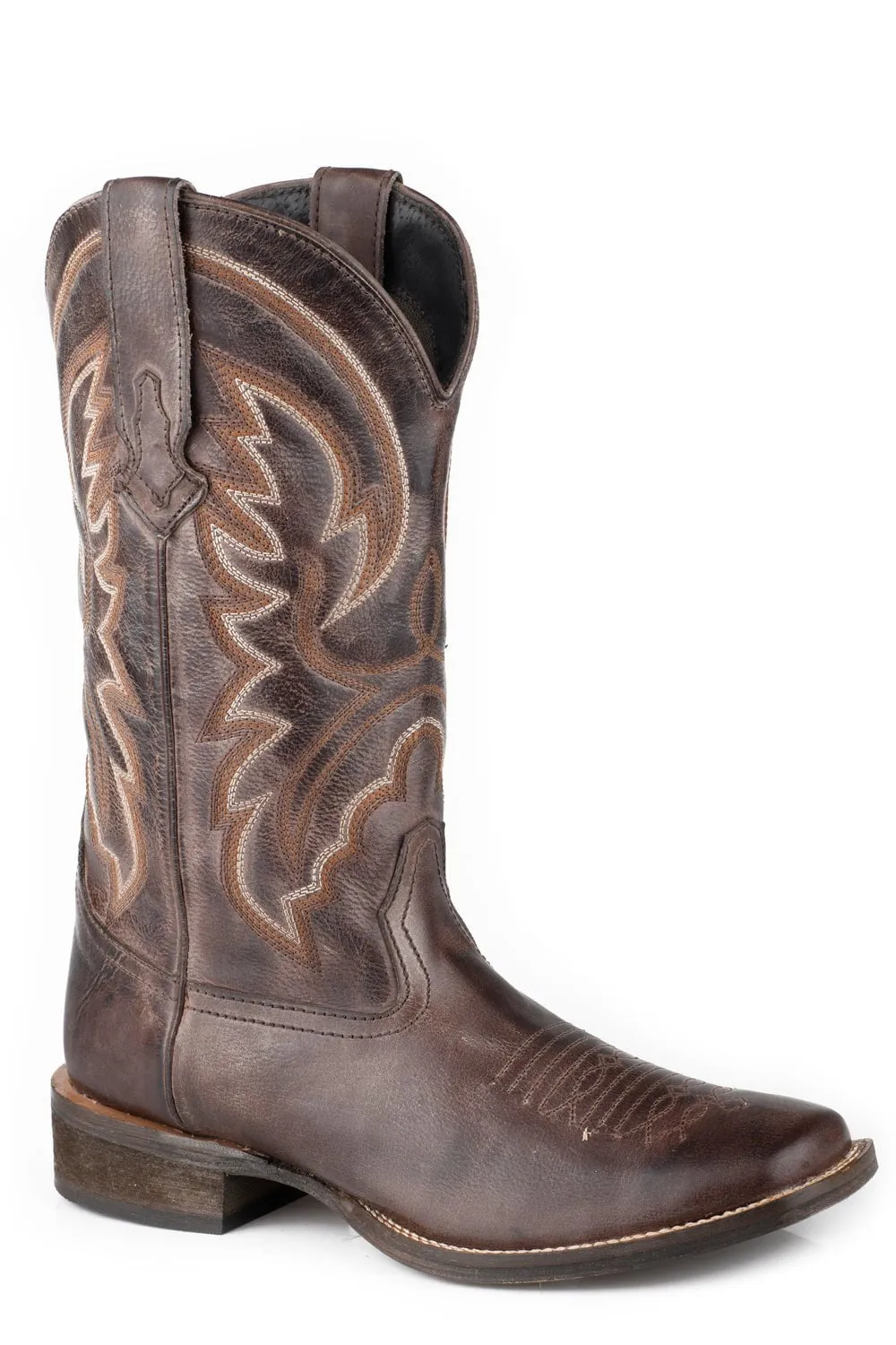 Roper Womens Lindsey Brown Leather Cowboy Boots